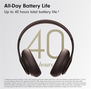 eBookReader Apple Beats Studio Pro hovedtelefoner brun 40 timer
